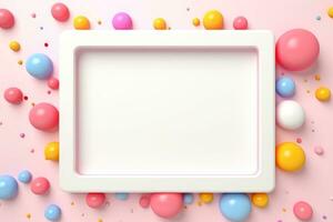 Mockup photo frames, Empty abstract shape framing for your design. template for picture, painting, poster, lettering or photo gallery, Generative AI illustration