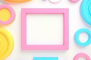 Mockup photo frames, Empty abstract shape framing for your design. template for picture, painting, poster, lettering or photo gallery, Generative AI illustration