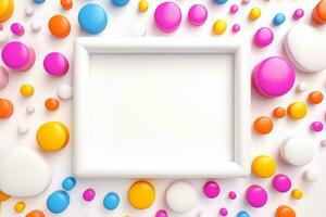 Mockup photo frames, Empty abstract shape framing for your design. template for picture, painting, poster, lettering or photo gallery, Generative AI illustration