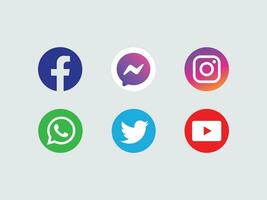 icono de redes sociales vector