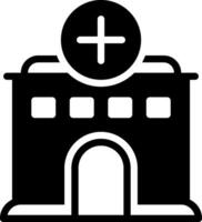 solid icon for clinic vector