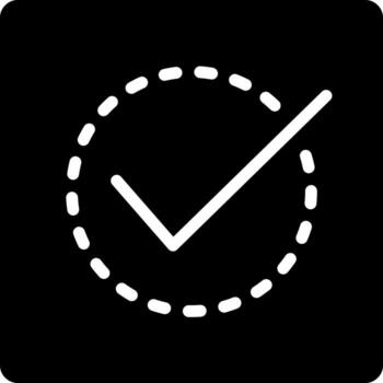 solid icon for correct vector
