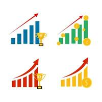 Vector set of different business growth concept