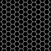 Seamless black and white honeycomb pattern background. vector