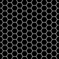 Seamless black and white honeycomb pattern background. vector