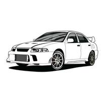 race car black and white vector design