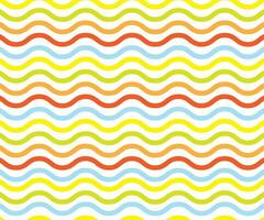 Hand Drawn curve or wave  Multicolored Stripes, A Seamless Pattern on a White background vector