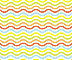 Hand Drawn curve or wave  Multicolored Stripes, A Seamless Pattern on a White background vector