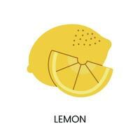 Vector illustration Lemon conveying juiciness and vibrant color. Ideal for fresh and lively designs.