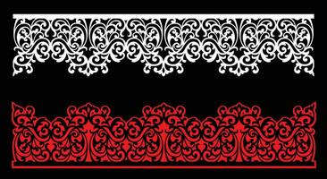 Decorative wall panels set Jali design CNC pattern, vector