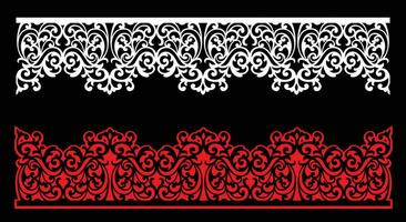 Decorative wall panels set Jali design CNC pattern, vector