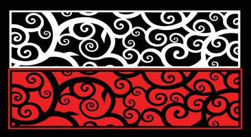 Decorative wall panels set Jali design CNC pattern, vector