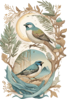 Bird on a twig png