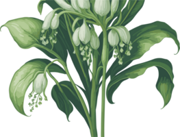Lily of the valley AI generative png