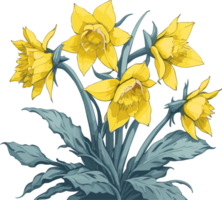 jonquilles brillant et fleurit ai génératif png