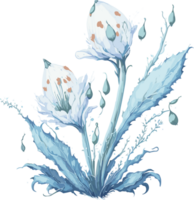 Snow drop white flower AI generative png