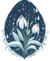 Snow drop white flower AI generative png