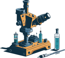 microscoop in laboratorium ai generatief png