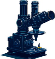 Microscope in lab AI generative png