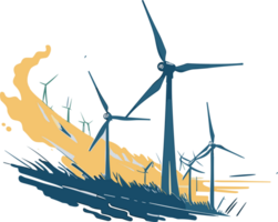 Wind energy eco friendly AI generative png