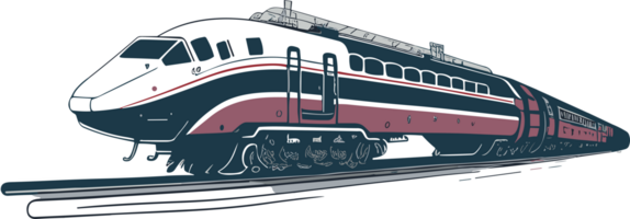 Bullet train Shinkansen AI generative png