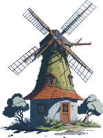 Windmill clean energy png