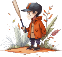 Baseball Player Cutie AI generative png