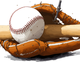 pas parfait explorant le art de base-ball tangage ai génératif png