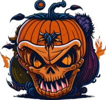 Jack o linterna Víspera de Todos los Santos calabaza ai generativo png