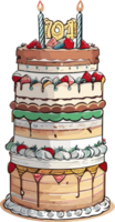 Joyful Layers Embracing the Magic of Birthday Cake Creations AI generative png