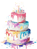 Joyful Layers Embracing the Magic of Birthday Cake Creations AI generative png