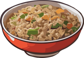 Flavorful Fusion A Culinary Journey Through Fried Rice AI generative png