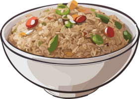 Flavorful Fusion A Culinary Journey Through Fried Rice AI generative png