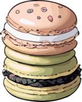 dulce sinfonía un viaje mediante macaron magia ai generativo png