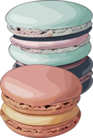 ljuv symfoni en resa genom macaron magi ai generativ png