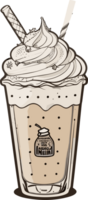 gelado fantasia a arte do milkshake criação ai generativo png