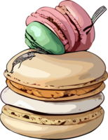 dulce sinfonía un viaje mediante macaron magia ai generativo png