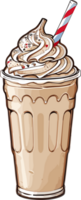 gelado fantasia a arte do milkshake criação ai generativo png