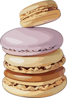 doce sinfonia uma viagem através macaron Magia ai generativo png