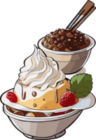 Snowy Delights Exploring the World of Bingsu png