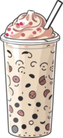 Flavorful Infusion Unveiling the Magic of Bubble Tea AI generative png