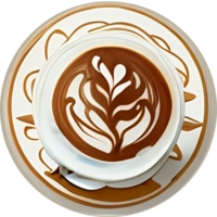 Pouring Inspiration The Magic of Coffee Latte Art AI generative png