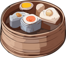 Dim Sum Delicacies A Gastronomic Adventure AI generative png