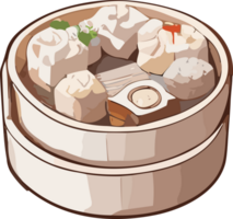 Dim Sum Delicacies A Gastronomic Adventure AI generative png