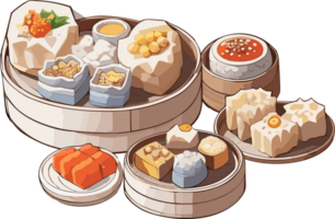 Dim Sum Delicacies A Gastronomic Adventure AI generative png