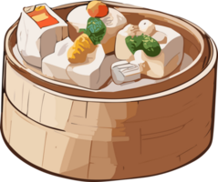 Dim Sum Delicacies A Gastronomic Adventure AI generative png