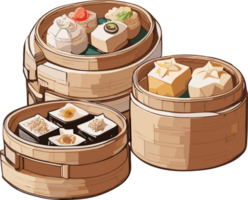 Dim Sum Delicacies A Gastronomic Adventure AI generative png