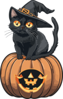 Midnight Magic Embracing the Black Cat Halloween Festival AI generative png