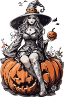 Hexe brauen Bash Halloween Festival von Magie ai generativ png