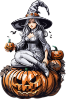 Hexe brauen Bash Halloween Festival von Magie ai generativ png